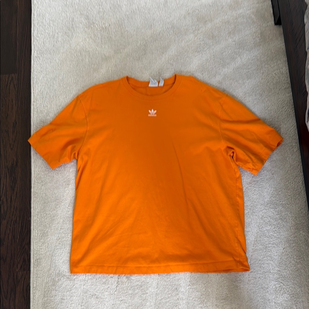 Adidas oversized Vibrant Orange Tee